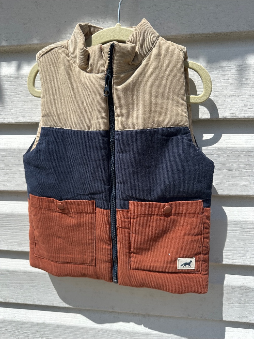 Colorblock Kids Corduroy Puffer Vest